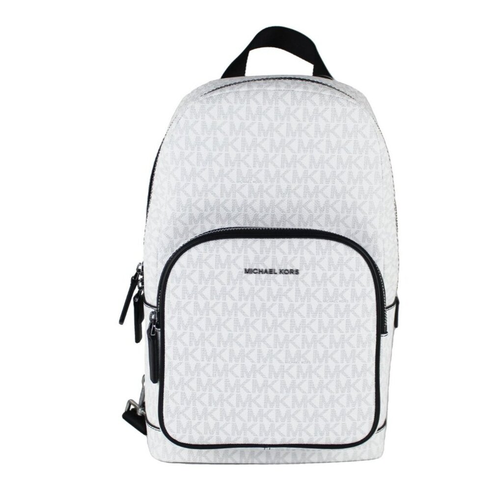 NEW Michael Kors Cooper Medium White Signature PVC Sling Backpack White Mens - Picture 6 of 6